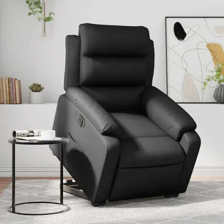 Fauteuil inclinable électrique noir similicuir