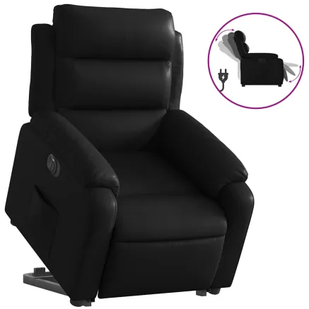 Fauteuil inclinable électrique noir similicuir 2