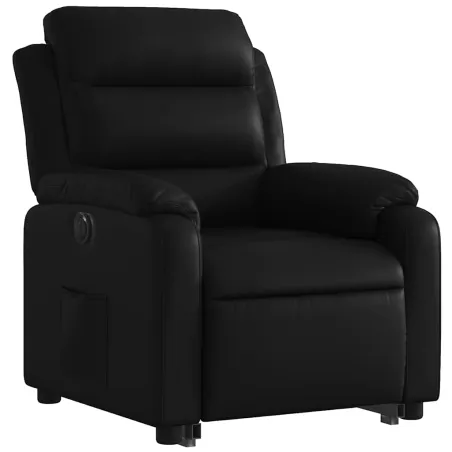 Fauteuil inclinable électrique noir similicuir