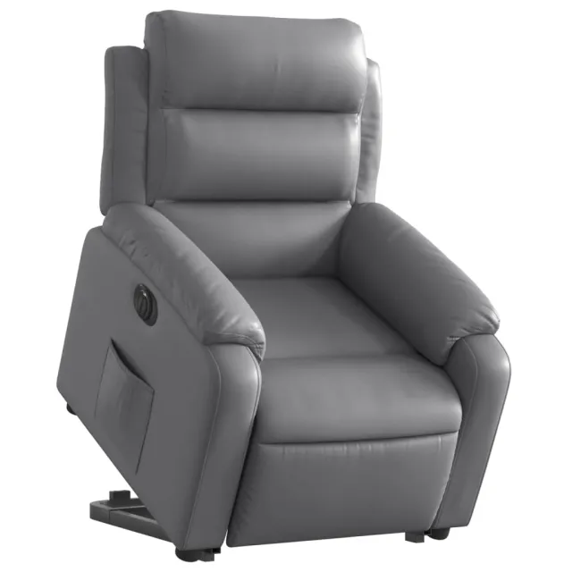 Fauteuil inclinable électrique gris similicuir