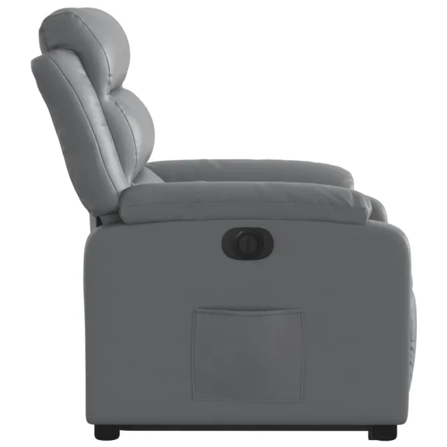 Fauteuil inclinable électrique gris similicuir