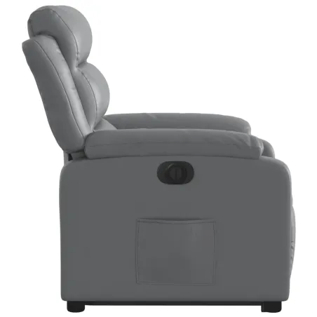 Fauteuil inclinable électrique gris similicuir