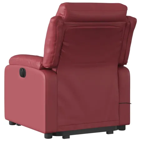 Fauteuil inclinable de massage électrique rouge bordeaux