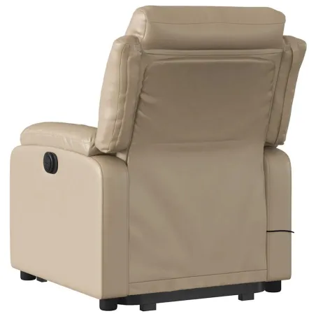 Fauteuil inclinable de massage électrique cappuccino similicuir