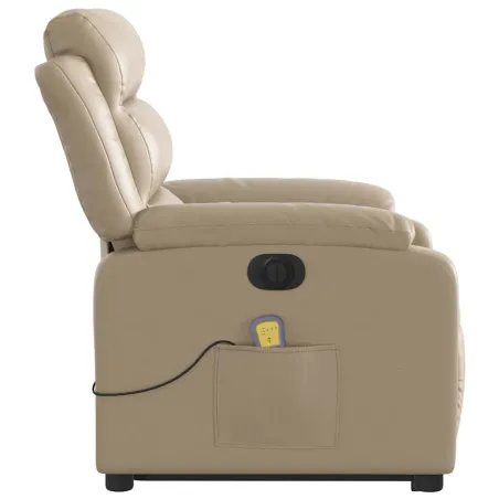 Fauteuil inclinable de massage électrique cappuccino similicuir