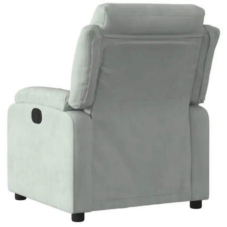 Fauteuil inclinable électrique gris clair velours