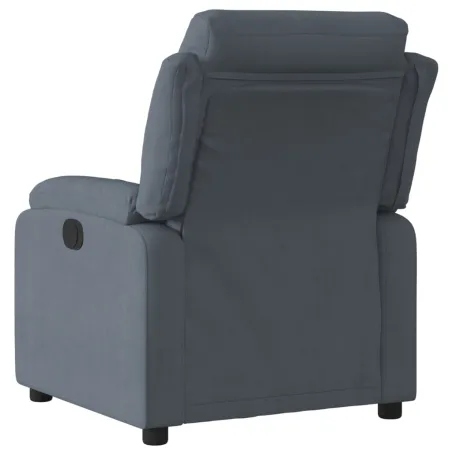 Fauteuil inclinable électrique Gris foncé Velours