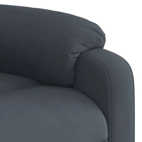 Fauteuil inclinable électrique Gris foncé Velours