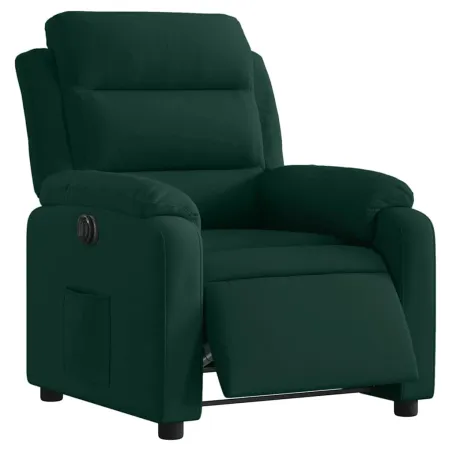 Fauteuil inclinable électrique vert foncé velours