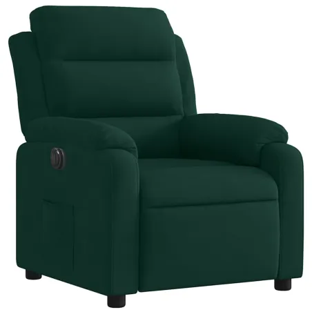 Fauteuil inclinable électrique vert foncé velours
