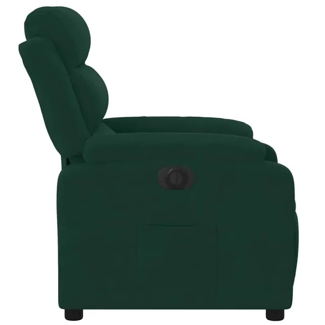 Fauteuil inclinable électrique vert foncé velours
