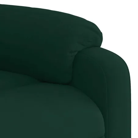 Fauteuil inclinable électrique vert foncé velours