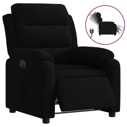 Fauteuil inclinable électrique noir velours 2