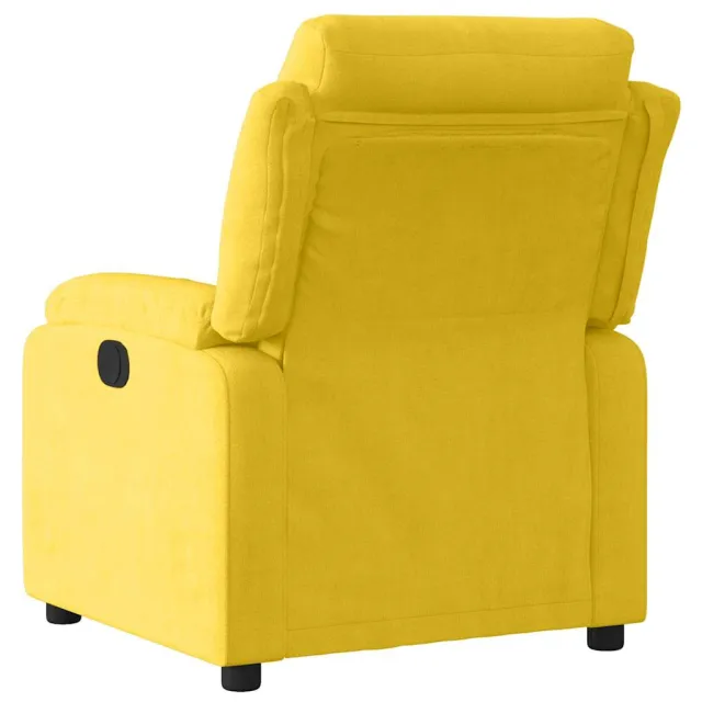 Fauteuil inclinable électrique jaune velours