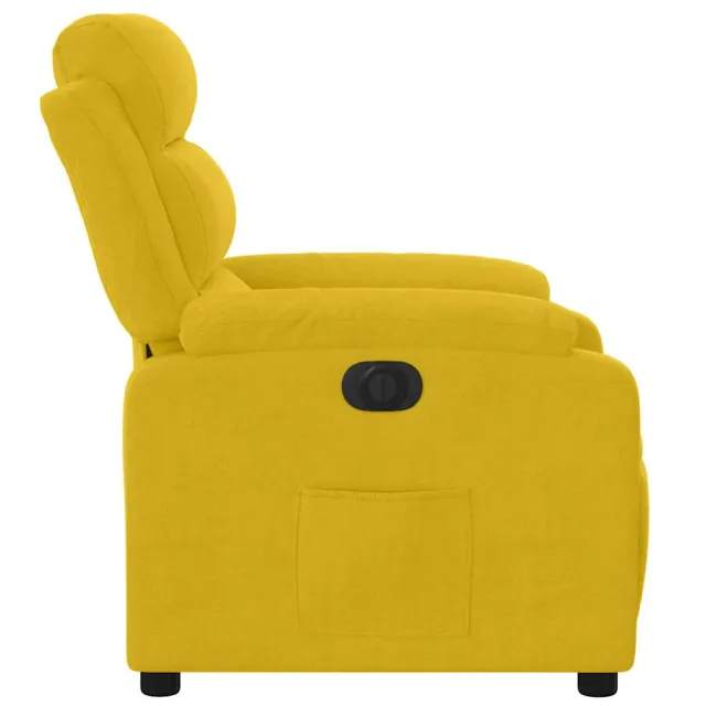 Fauteuil inclinable électrique jaune velours