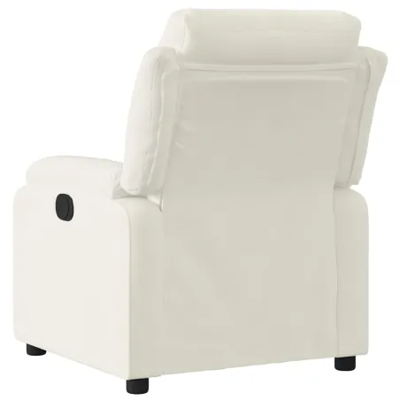 Fauteuil inclinable électrique Crème Velours