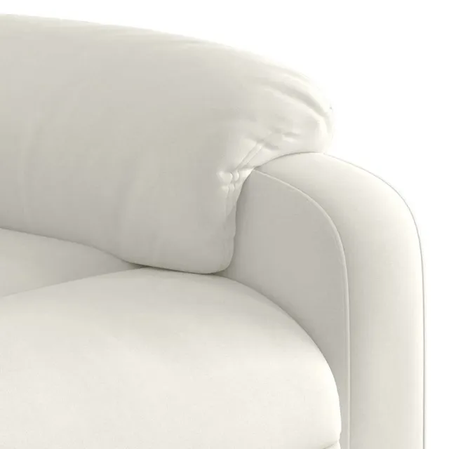 Fauteuil inclinable électrique Crème Velours