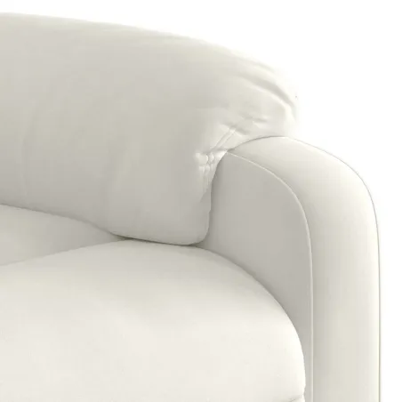 Fauteuil inclinable électrique Crème Velours