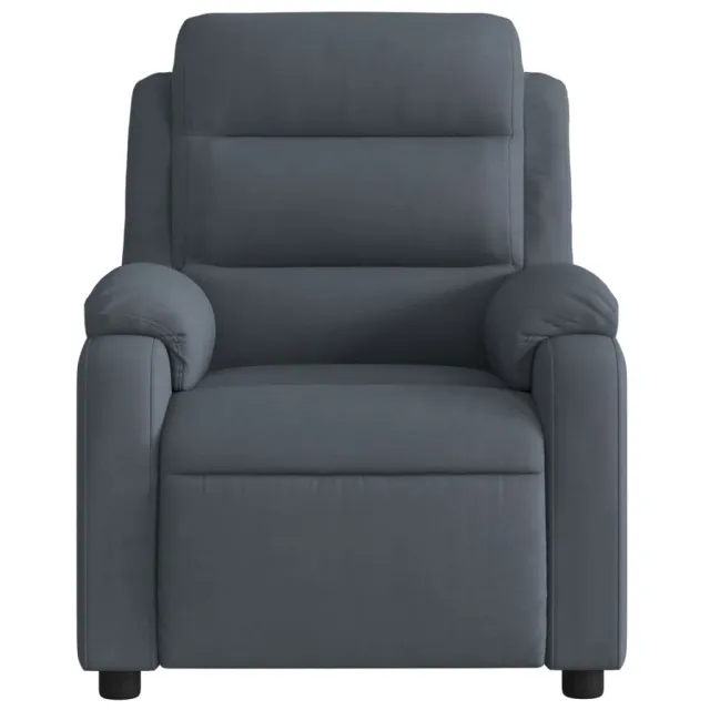 Fauteuil inclinable de massage électrique gris foncé velours
