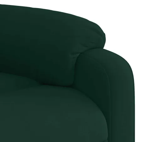 Fauteuil inclinable de massage électrique vert foncé velours