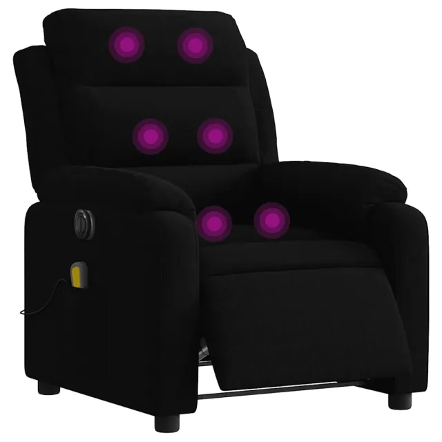 Fauteuil inclinable de massage électrique noir velours