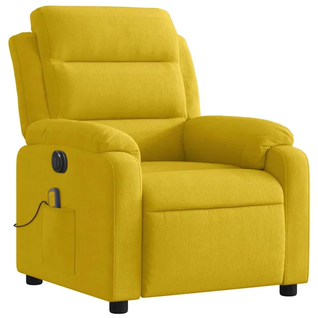 Fauteuil inclinable de massage électrique jaune velours