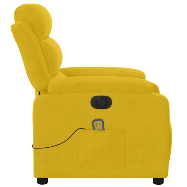 Fauteuil inclinable de massage électrique jaune velours