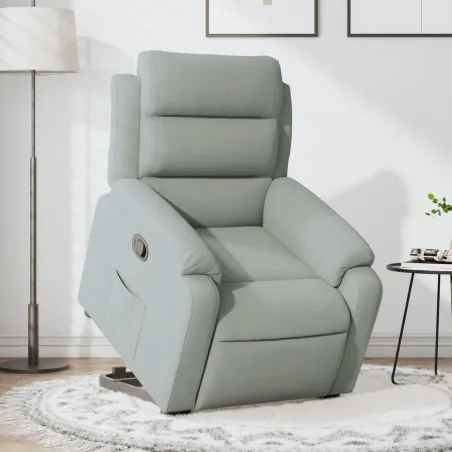 Fauteuil inclinable Gris clair Velours