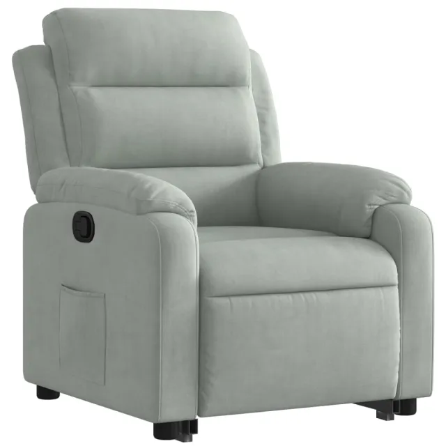 Fauteuil inclinable Gris clair Velours