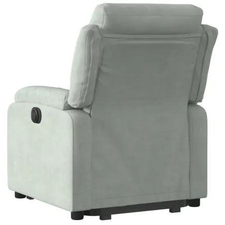 Fauteuil inclinable Gris clair Velours