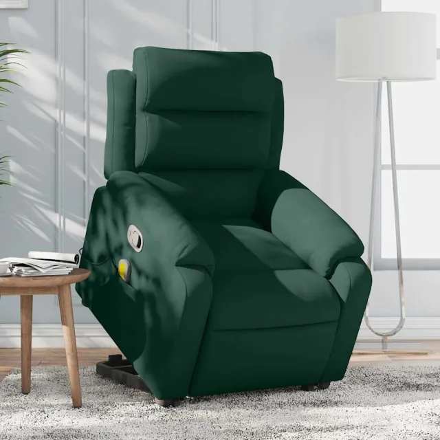 Fauteuil inclinable Vert foncé Velours