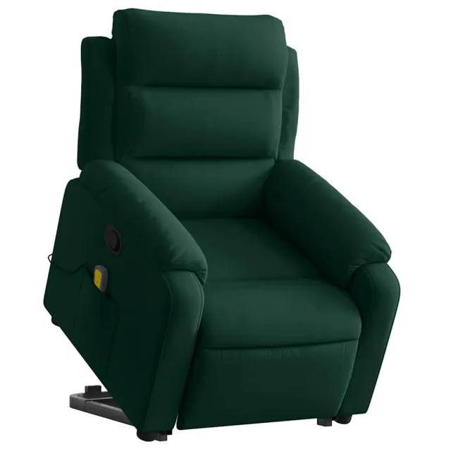 Fauteuil inclinable Vert foncé Velours