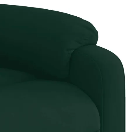 Fauteuil inclinable Vert foncé Velours