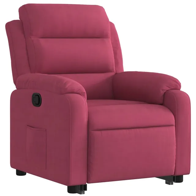 Fauteuil inclinable Rouge bordeaux Velours