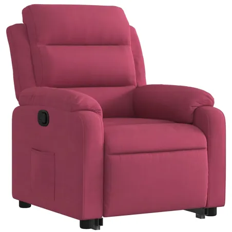 Fauteuil inclinable Rouge bordeaux Velours