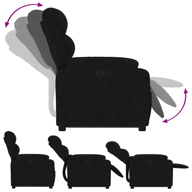 Fauteuil inclinable Noir Velours