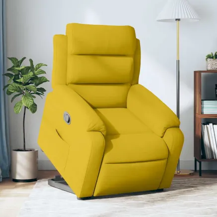 Fauteuil inclinable Jaune Velours