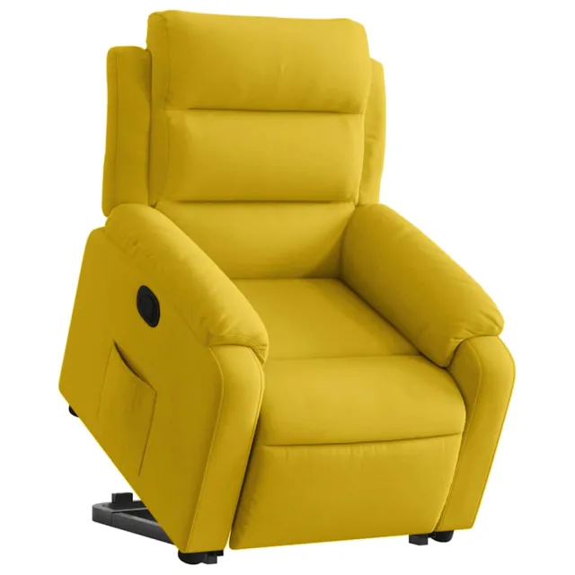 Fauteuil inclinable Jaune Velours
