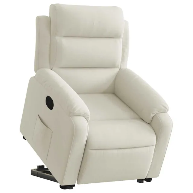 Fauteuil inclinable Crème Velours