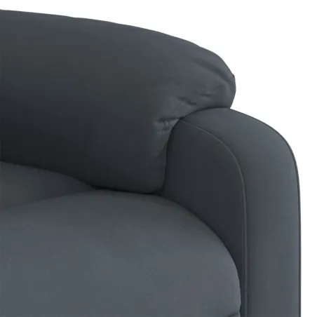Fauteuil de massage inclinable Gris foncé Velours