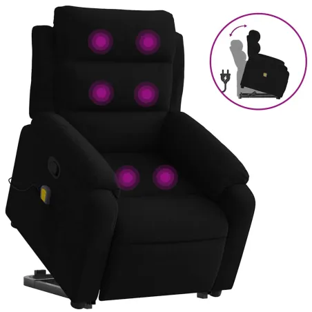 Fauteuil de massage inclinable Noir Velours