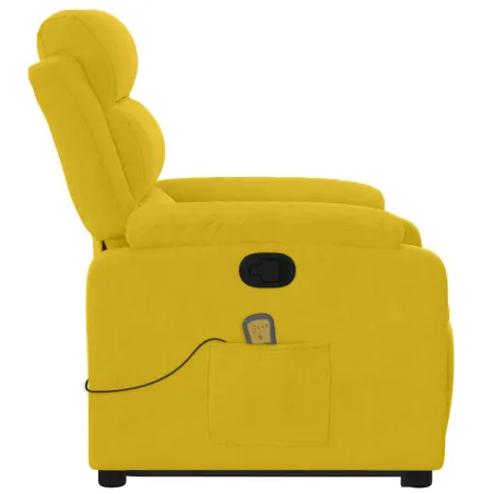 Fauteuil de massage inclinable Jaune Velours