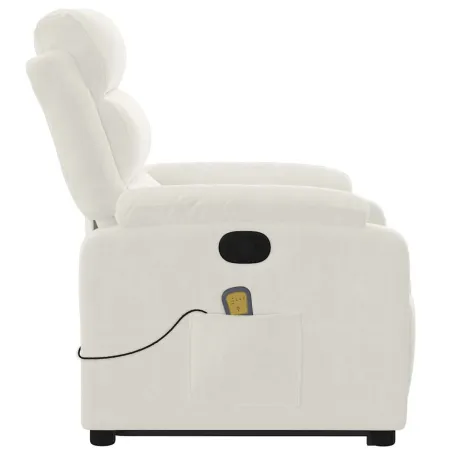 Fauteuil de massage inclinable Crème Velours
