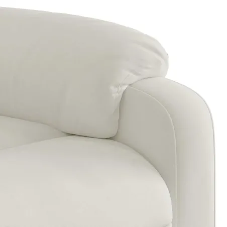 Fauteuil de massage inclinable Crème Velours
