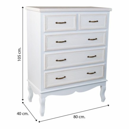 Commode Alexandra House Living Bois MDF 40 x 105 x 80 cm 2