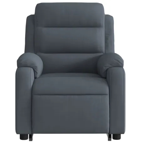 Fauteuil inclinable électrique gris foncé velours