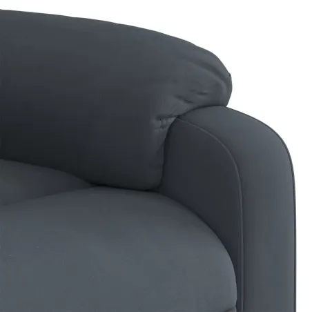 Fauteuil inclinable électrique gris foncé velours