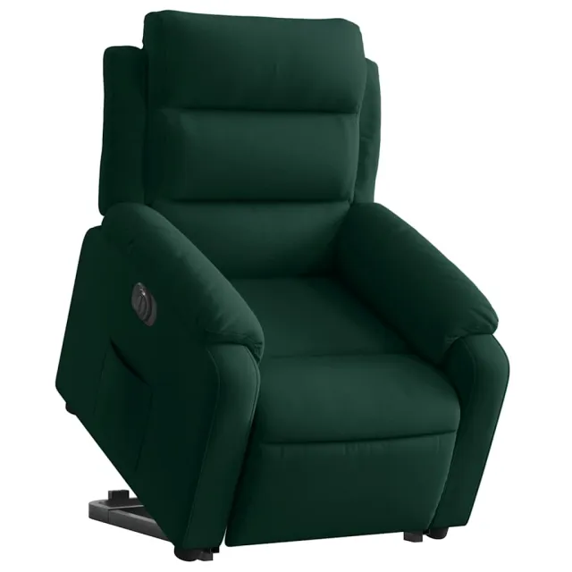 Fauteuil inclinable électrique vert foncé velours