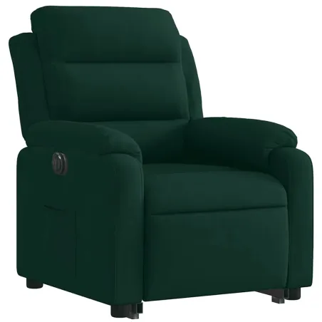 Fauteuil inclinable électrique vert foncé velours