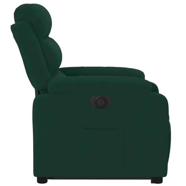 Fauteuil inclinable électrique vert foncé velours